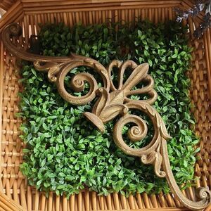 Vintage Solid Brass Wall Pediment